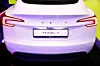 Tesla Model 3 is on display at the Everything Electric exhibition at the Excel London international exhibition and convention center in London on March 28, 2024. [REUTERS/YONHAP]