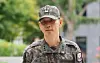 Maj. Gen. Kim Yong-dae, the former head of the Drone Operations Command, appears for questioning by a special counsel team at the Seoul High Prosecutors Office in southern Seoul on Sept. 18, 2025. [YONHAP]