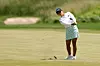 Joo Soo-bin Joo of Korea chips on the third green during the final round of the ShopRite LPGA powered by Wakefern 2026 at Seaview Bay Course on May 31 in Galloway, New Jersey. [AFP/YONHAP]