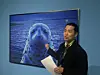 Artist Koh Sang-woo speaks during a press tour of his solo exhibition ″Still Breathing″ at Savina Museum of Contemporary Art in Eunpyeong District, northern Seoul, on April 30. [LIM JEONG-WON]