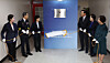 From left, Won Min-kyung, minister of gender equality and family, Kim Jong-cheol, chair of the Korea Communications Commission, and Yoo Jae-sung, acting commissioner general of the National Police Agency, unveil a plaque at the launch ceremony for the pan-government integrated support task force for victims of digital sex crimes at the Government Complex Seoul in Jongno District, central Seoul, on May 6. [NEWS1]