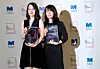 Winner of the 2016 Man Booker International prize for fiction Han Kang, right, with her translator Deborah Smith who shared the prize, pose with their winning book ″The Vegetarian″ (2007) following an awards ceremony in London on May, 16, 2016. [AP/YONHAP]
