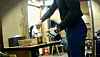 A suspect is seen allegedly injecting a psychotropic drug into the coffee of a victim during a screen golf game played for money in this surveillance footage still provided by police. [SEOUL METROPOLITAN POLICE AGENCY]