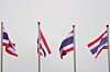 Thai flags are seen in a photo from May 15, 2025. [AP PHOTO/YONHAP]