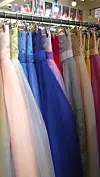 Hanbok skirts are displayed at Daehan Hanbok, a traditional attire rental shop near Gwanghwamun Square in Jongno District, central Seoul, on March 11. [LEE JI-MIN]