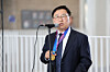 Seoul education Superintendent Jung Keun-sik holds a news conference on June 4 as he reports for his first day at the Seoul Metropolitan Office of Education after securing a second term. [NEWS1]