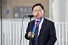 Seoul education Superintendent Jung Keun-sik holds a news conference on June 4 as he reports for his first day at the Seoul Metropolitan Office of Education after securing a second term. [NEWS1]