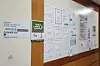Appointment certificates for student council and class president line the entrance, at a speech academy in Daechi-dong, Gangnam District, southern Seoul, that runs classes preparing students for school presidential elections. [LEE GYU-RIM]