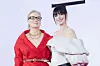 Actors Meryl Streep and Anne Hathaway pose for photos during a press conference for the upcoming film “The Devil Wears Prada 2” at the Four Seasons Hotel Seoul in Jongno District, central Seoul, on April 8. [DANIELA GONZALEZ PEREZ]