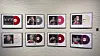 A wall displays LPs in different colors paired with portraits of each member at the BTS pop-up store on the fourth floor of The Heritage at Shinsegae The Main in Jung District, central Seoul. [WOO JI-WON]
