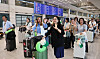 Tourists arrive at Incheon International Airport on May 1. [YONHAP]