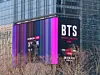 An advertisement for a BTS concert is displayed on an electronic billboard on a building next to Gwanghwamun Square in Jongno District, central Seoul, on March 8. [IM SOUNG-BIN]