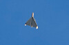An Iranian Shahed exploding drone launched by Russia flies through the sky seconds before it struck buildings in Kyiv, Ukraine, on Oct. 17, 2022. [AP/YONHAP]
