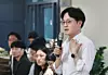 Industry Minister Kim Jung-kwan speaks at a press event to commemorate one-year anniversary of Lee Jae Myung administration in Sejong on May 27. [INDUSTRY MINISTRY]
