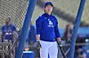 Kim Hye-seong of the Los Angeles Dodgers participates in batting practice prior to a Major League Baseball regular-season game against the Colorado Rockies at Dodger Stadium in Los Angeles on May 26. [YONHAP]