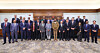 HD Hyundai Chairman Chung Ki-sun, far right at the back row, and HD Korea Shipbuilding & Offshore Engineering CEO Kim Hyung-kwan, far right at the front row, attend the Global Energy Leaders Roundtable in New Delhi on Jan. 28, at the invitation of Indian Prime Minister Narendra Modi, front center. [HD HYUNDAI]
