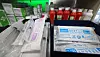 Syringes are displayed at a pharmacy in Bucheon, Gyeonggi. [NEWS1]