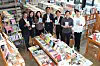 Minister of Culture, Sports and Tourism Chae Hwi-young, fourth from left, poses for a photo with local bookstore owners at Chunghak Bookshop in Miryang on May 14. [MINISTRY OF CULTURE, SPORTS AND TOURISM]