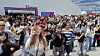Exposition visitors dance to K-pop music at ″2026 K-Expo USA: All About K-Style″ in Los Angeles in May. [KOREA CREATIVE CONTENT AGENCY]