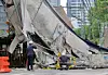 Seosomun overpass is seen collapsed in western Seoul on May 27. [YONHAP]