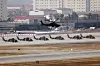 AH-64 Apache helicopters take off at the U.S. Army base Camp Humphreys in Pyeongtaek, Gyeonggi, on March 10, 2025, as Korea and the United States kick off their joint annual military exercise, the Freedom Shield. [YONHAP]