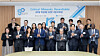 Attendees pose for a group photo at the Critical Minerals Roundtable held at the Export-Import Bank of Korea's headquarters in Yeouido, Yeongdeungpo District, western Seoul, on April 27. [THE EXPORT-IMPORT BANK OF KOREA]