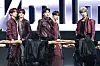 Boy band AND2BLE performs ″Curious,″ the lead track of its first EP ″Sequence 01: Curiosity,″ during its debut showcase held at Blue Square Woori WON Banking Hall in Yongsan District, central Seoul, on May 26. [DANIELA GONZALEZ PEREZ]