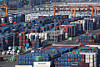 Containers ready for export are seen piled up at a port in Pyeongtaek, Gyeonggi, on March 1. [YONHAP]