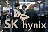 A logo of SK hynix is seen during the World IT Show in Seoul on April 22. [AP/YONHAP]
