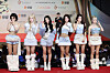 Girl group NMIXX poses for the camera ahead of SBS Gayo Daejeon 2025 at the Inspire Entertainment Resort on Dec. 25, 2025. [YONHAP]