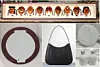Korean President Lee Jae Myung’s gifts to Japanese Prime Minister Takaichi includes nine Hahoe wooden masks representative of Andong, top, a framed moon jar, a bag made of hanji [Korean traditional paper] leather and tableware. [BLUE HOUSE]