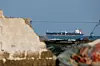 An LPG gas tanker at anchor as traffic is down in the Strait of Hormuz, amid the U.S.-Israeli conflict with Iran, in Shinas, Oman, on March 11. [REUTERS/YONHAP]