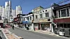 Pharmacy and restaurant along the main road in Bongnae-dong, Yeongdo District, on May 5. [WOO JI-WON]