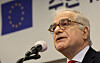 Ugo Astuto, ambassador of the European Union to Korea, holds a press conference in Jung District, central Seoul, on Jan. 30. [YONHAP]