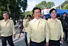 The Democratic Party's June 3 local election campaign leader, Jung Chung-rae, visits the Hanwha Aerospace Daejeon facility after a deadly fire breaks out on June 1. [YONHAP]