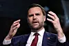 U.S. Vice President JD Vance speaks at This is the Turning Point Tour at the University of Georgia in Athens, Georgia, on April 14, in this photo released by Reuters. [YONHAP]