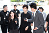 Director of the Art Center Nabi Roh Soh-yeong, center, attends a mediation session for her divorce with SK Group Chairman Chey Tae-won at the Seoul High Court in southern Seoul on May 13. [NEWS1]
