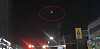 An object believed to be a meteor falls from the sky on Friday evening. [YONHAP]
