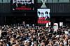 BTS fans crowd the area around Tokyo Dome before the start of the band's 'Arirang' world tour concert in Tokyo on April 17. [REUTERS/YONHAP]
