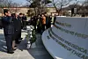 Michael DeSombre, the U.S. assistant secretary of state for East Asian and Pacific affairs, third from left, and other officials pay tribute at a memorial honoring U.S. service members killed in Korea at the War Memorial of Korea in Yongsan District, central Seoul, on March 13. [YONHAP]