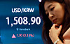 The dollar-won exchange rate is displayed on the electronic board in the dealing room at Hana Bank’s headquarters in Jung District, central Seoul, on March 27. [NEWS1]