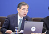 Minister of Foreign Affairs Cho Hyun speaks during a government meeting on the Middle East situation at the Blue House in Jongno District, central Seoul, on March 5. [NEWS1]