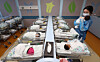 A nurse cares for babies at CHA Ilsan Medical Center in Goyang, Gyeonggi, on Dec. 26, 2025. [YONHAP]