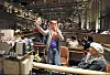 A customer poses for a selfie at the Gyeongdong 1960 Starbucks store in Dongdaemun district, eastern Seoul, on April 3. [PARK SANG-MOON]