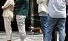 A dog waits outside of a venue in Busan for its owner on June 3, 2025. [NEWS1]