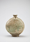 A buncheong vase with incised fish and geometric patterns that the Korea Heritage Service announced on April 30 would be designated as a treasure. [KOREA HERITAGE SERVICE]