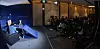 Reporters film and take photos as Go master Lee Se-dol demonstrates a Go model built using agentic AI during an event hosted by AI startup Enhans at the Four Seasons Hotel in Jongno District, central Seoul, on March 9. [JUN MIN-KYU]