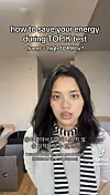 Elsha talks about strategies to get high levels in the Test of Proficiency in Korean in a TikTok video posted to her account. [SCREEN CAPTURE]