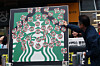 People protest outside a Starbucks branch in Gwangju on May 21. [NEWS1]