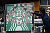 People protest outside a Starbucks branch in Gwangju on May 21. [NEWS1]
